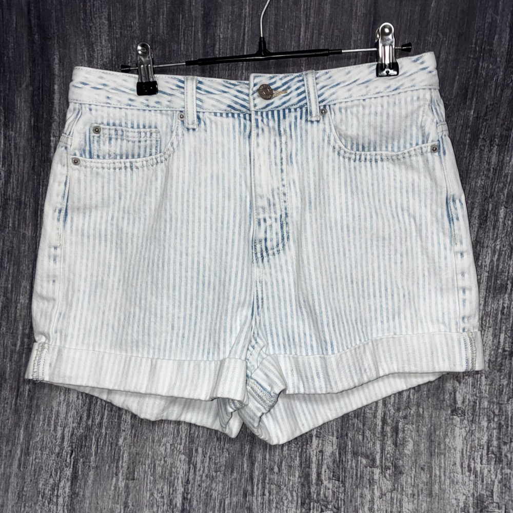 BDG Urban Outfitters Shorts Stripe Denim High Rise Mom Women 29